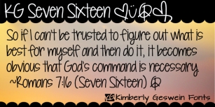 KG Seven Sixtee Font Download