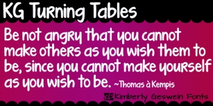 KG Turning Tables Font Download