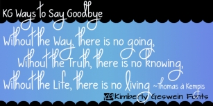 KG Ways to Say Goodbye Font Download