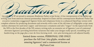 Bradstone-Parker Script Limited Font Download