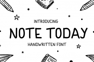 Note Today - Handwritten Font Font Download