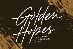 Golden Hopes - Natural Signature Font Font Download