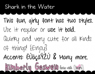 Shark in the Water Font Download