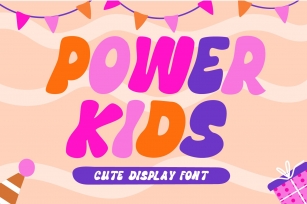 Power Kids - Cute Display Font Font Download
