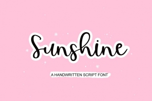 sunshine - handwritten script font Font Download