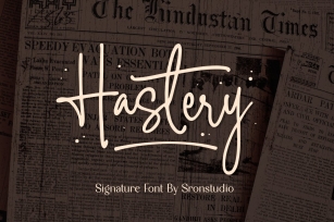 Hastery - Signature Font Font Download