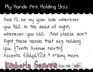 My Hands are Holding You Font Download