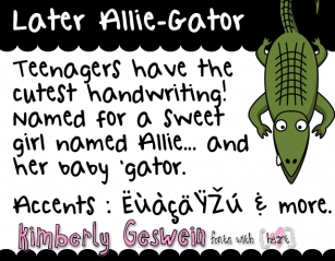 Later Allie-Gator Font Download
