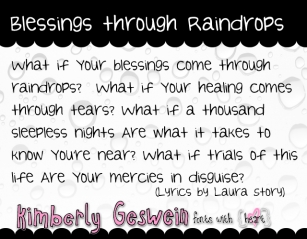 Blessings through Raindrops Font Download