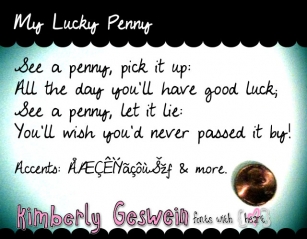My Lucky Penny Font Download