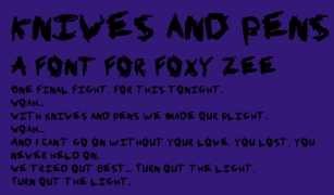 Knives and Pens Font Download
