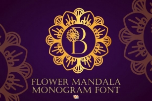 Flower Mandala Monogram Font Download