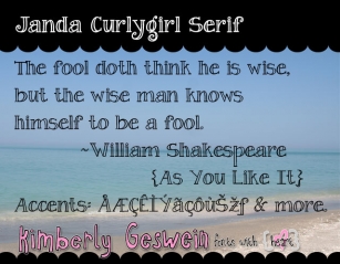 Janda Curlygirl Serif Font Download