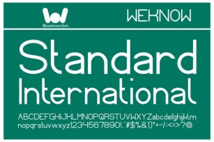 Standard International Font Download