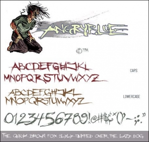 Angryblue Font Download