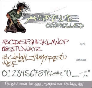 Angryblue  Controlled Font Download