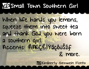 KG Small Town Southern Girl Font Download