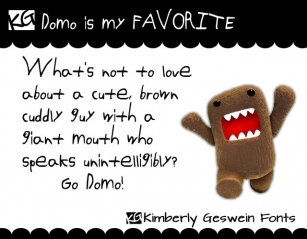 Domo is my FAVORITE Font Download