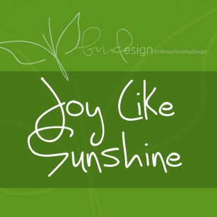 Joy Like Sunshine Through My Wi Font Download