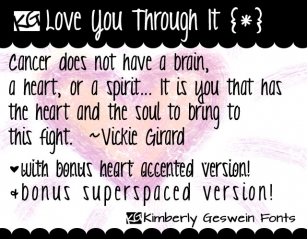 KG Love You Through I Font Download