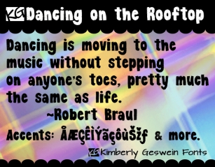 KG Dancing on the Rooftop Font Download