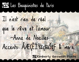 KG Les Bouquinistes de Paris Font Download