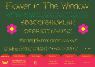 Flower In The Window Font Download