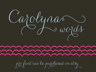 Carolyna Words Font Download