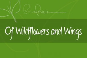 Of Wildflowers and Wings Font Download