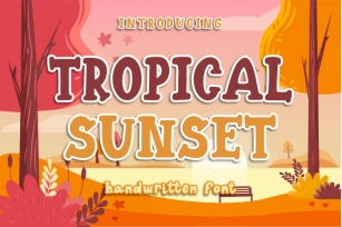 Tropical Sunset Font Download