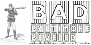 BadBaltimore Beveled Font Download
