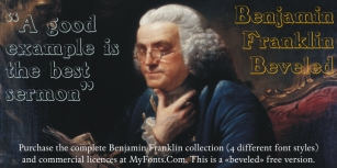 BenjaminFranklin Beveled Font Download