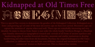 Kidnapped at Old Times Free Font Download