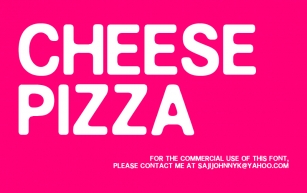 CHEESE PIZZA Font Download