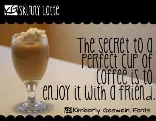 KG Skinny Latte Font Download