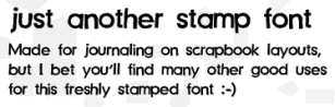 Just another stamp f Font Download