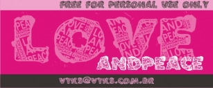 VTKS Love and Peace Font Download
