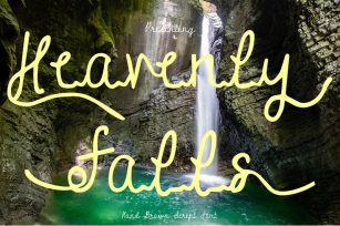 Heavenly Falls - Handwritten Script Font With Extras Font Download
