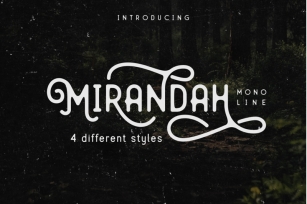 Mirandah | Monoline Font Family Font Download