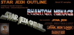 Star Jedi Outline Font Download