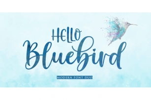 Hello Bluebird Font Duo Font Download