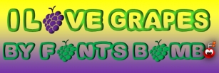 Fonts Bomb I love grapes Font Download