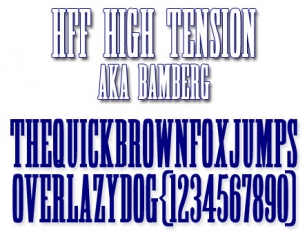 HFF High Tensi Font Download