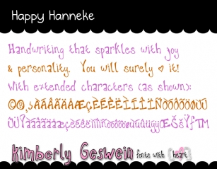 Happy Hanneke Font Download