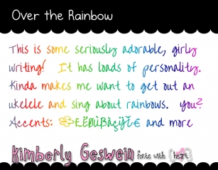 Over the Rainbow Font Download