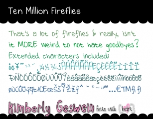 Ten Million Fireflies Font Download