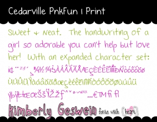 Cedarville Pnkfun 1 Pri Font Download