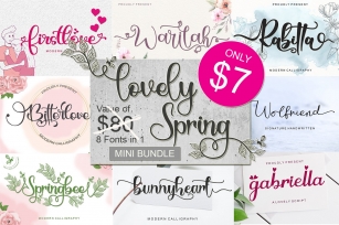 Lovely Spring Mini Bundle Font Download