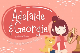 Web Font - Adelaide & Georgie - Friendly Handwriten Typeface Font Download