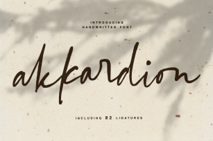akkardion - handwritten modern font Font Download
